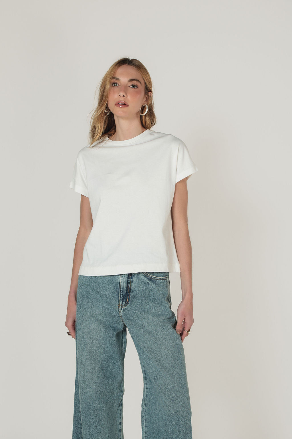 T-shirt Algodão Egípcio Off White