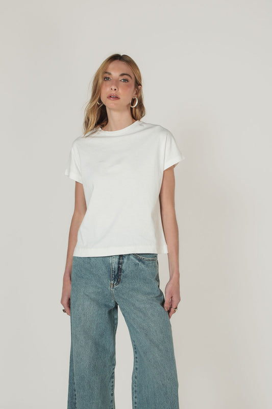 T-shirt Algodão Egípcio Off White