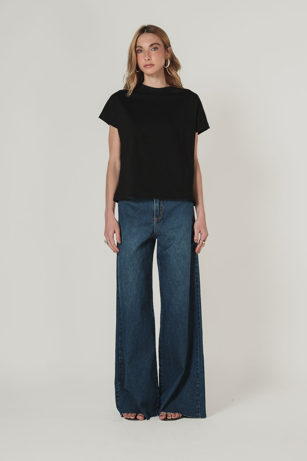 Calça Jeans Pantalona Azul