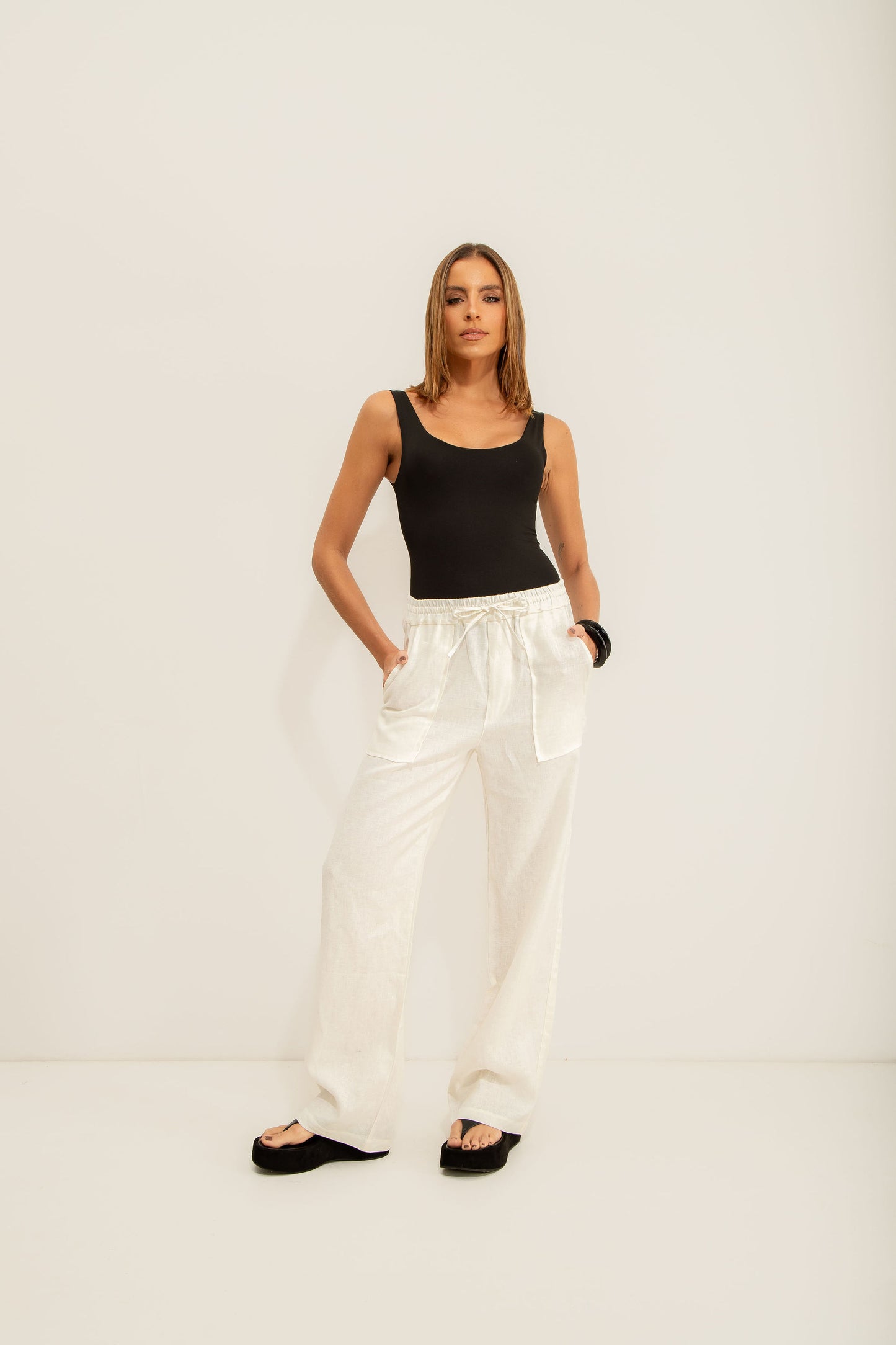 Pantalona Linho Off White