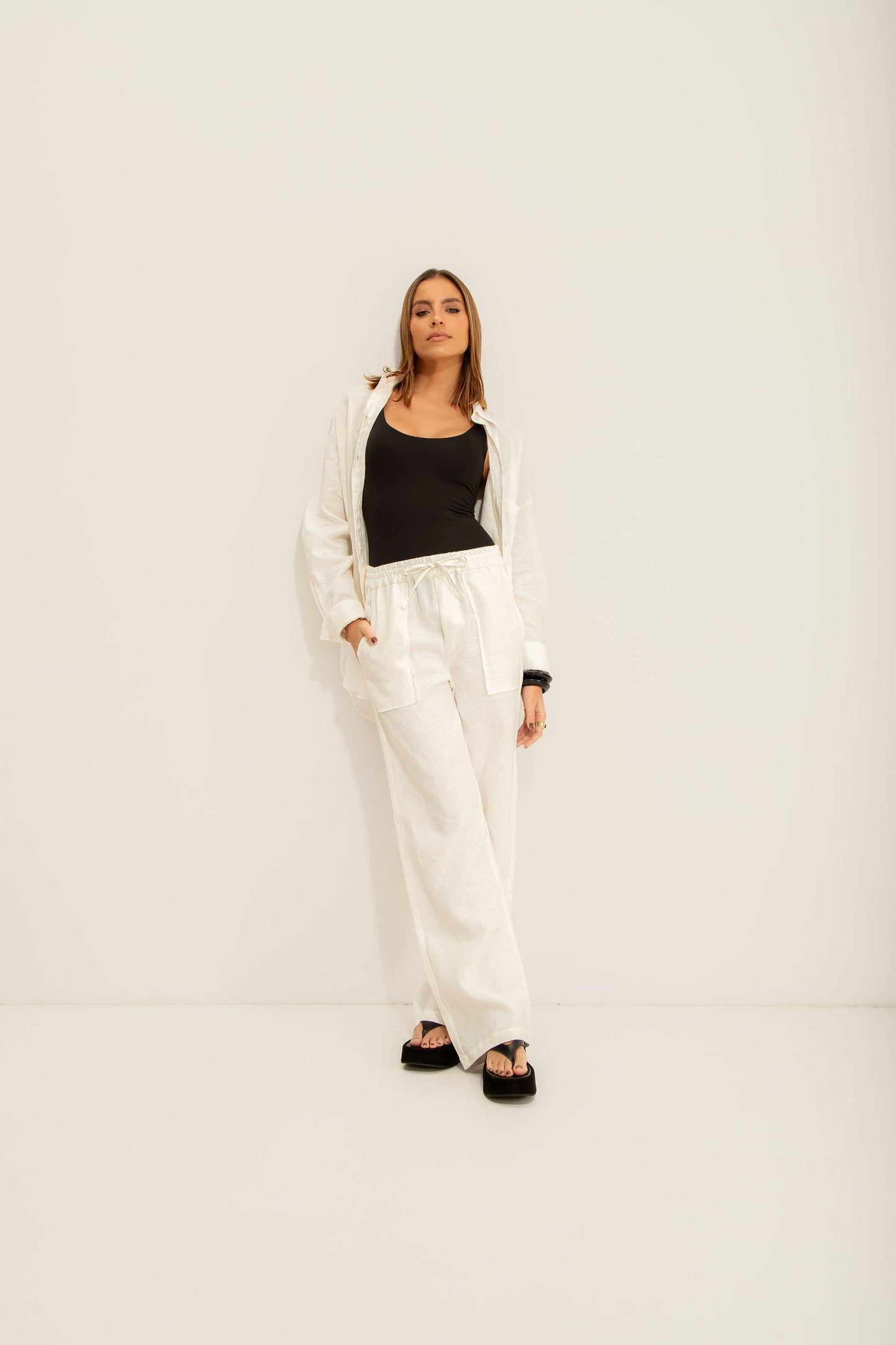 Pantalona Linho Off White