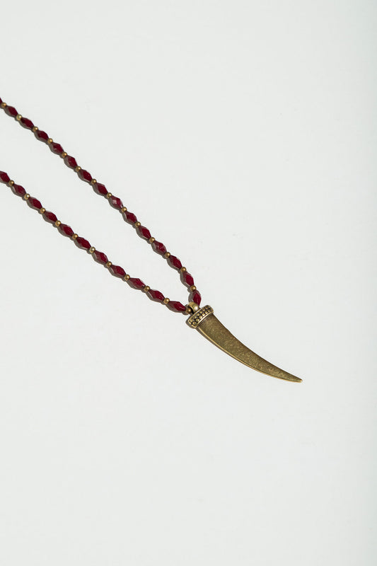 Colar Pedraria Bordo Dente