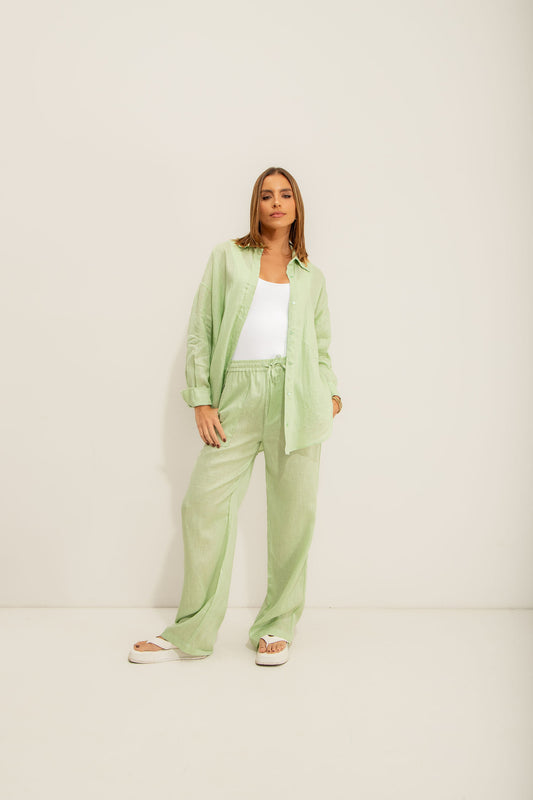 Pantalona Linho Verde