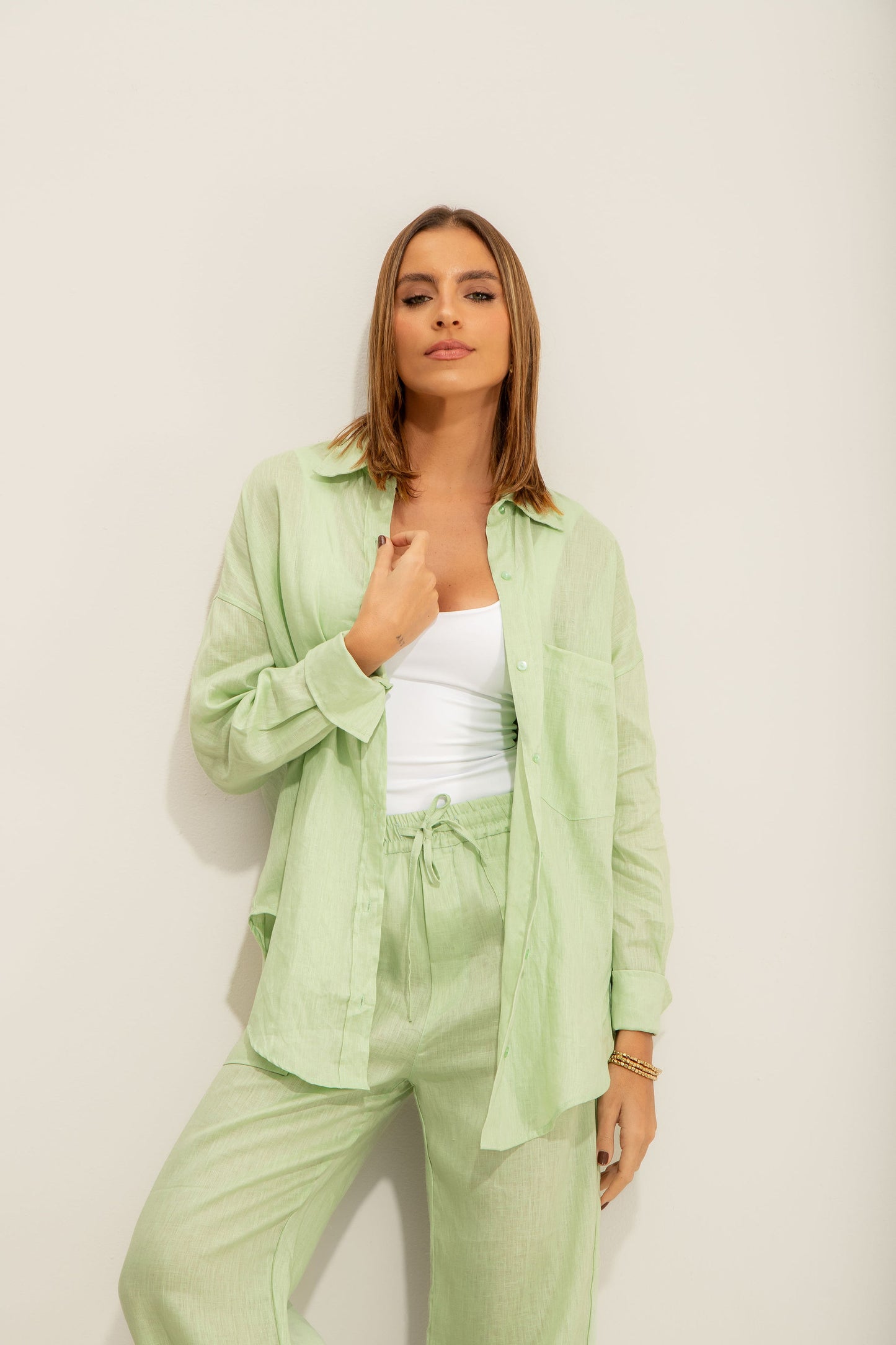 Pantalona Linho Verde