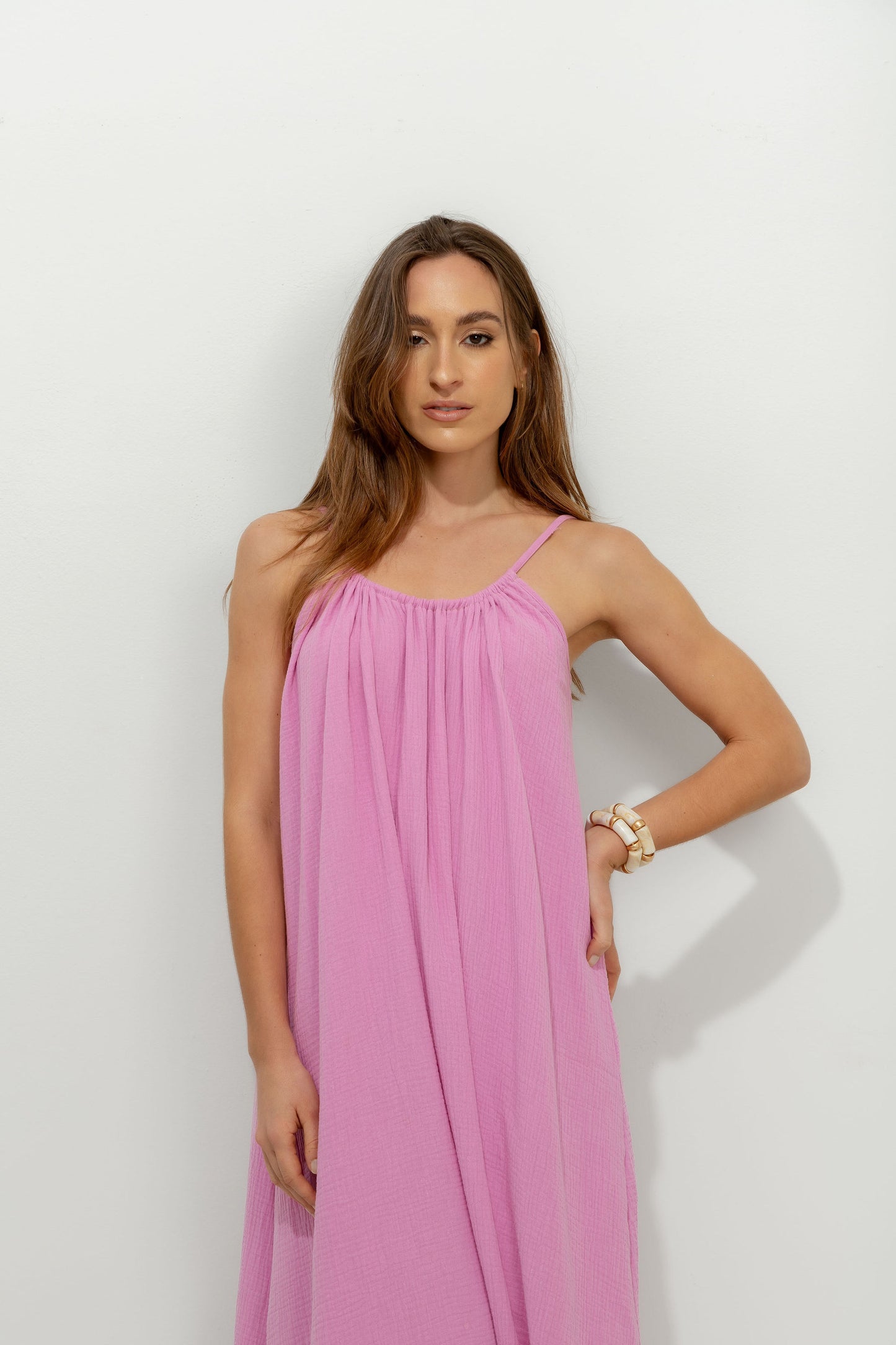 Vestido Fluido Bali Rosa