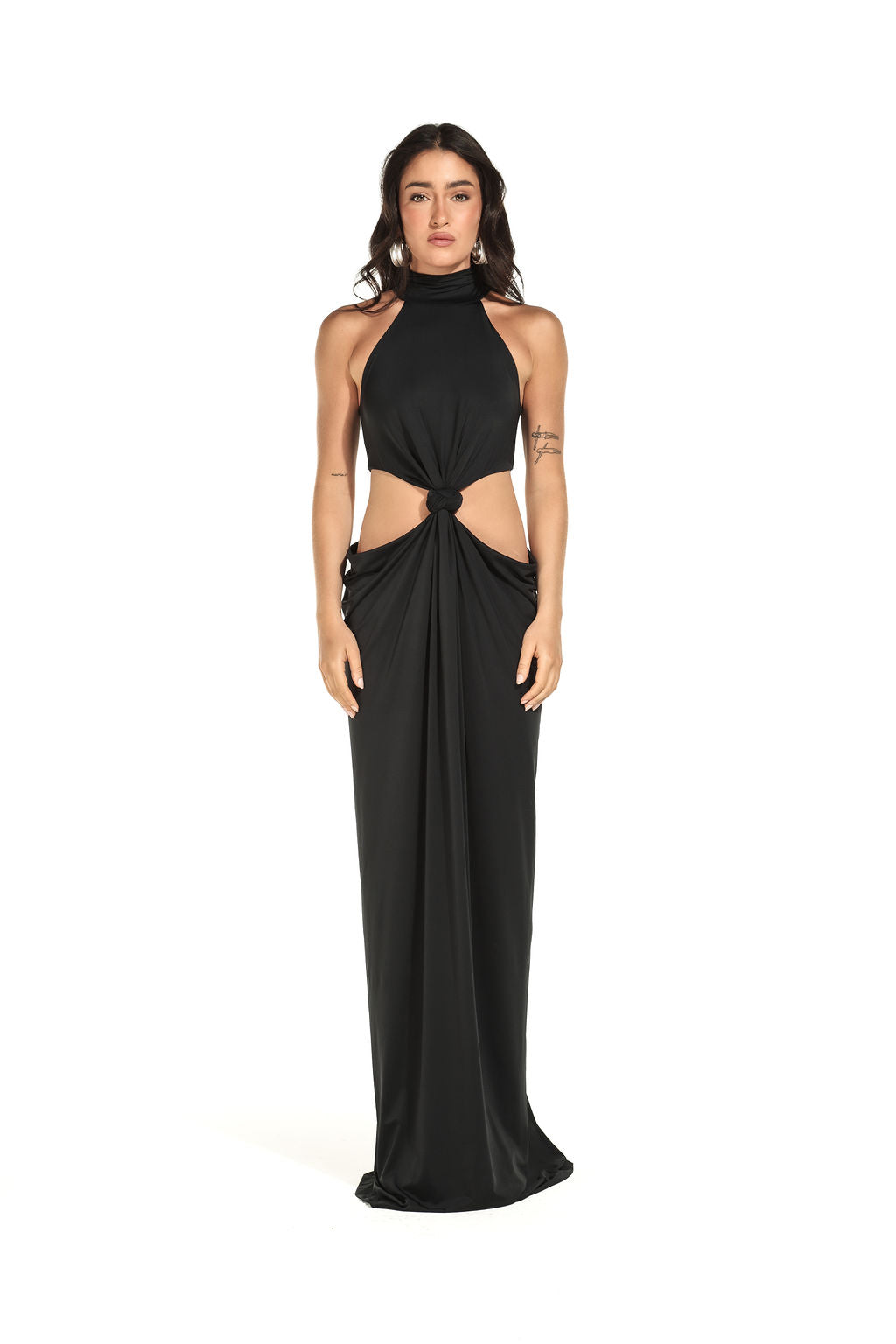 Vestido Cut Out Nadador Preto
