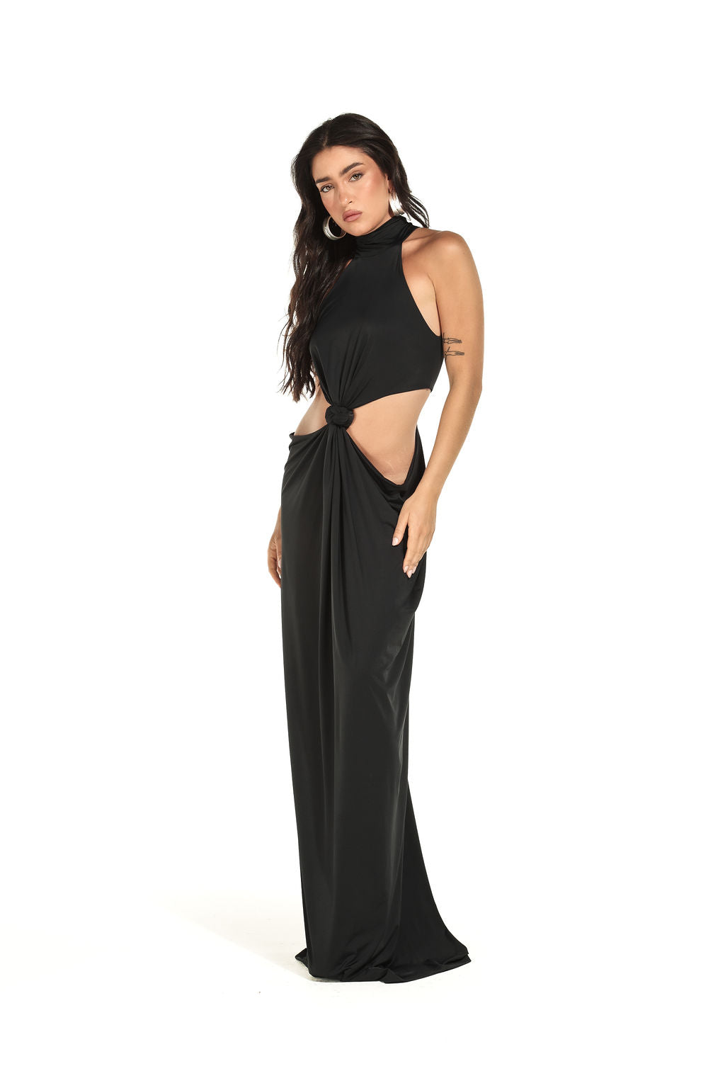 Vestido Cut Out Nadador Preto