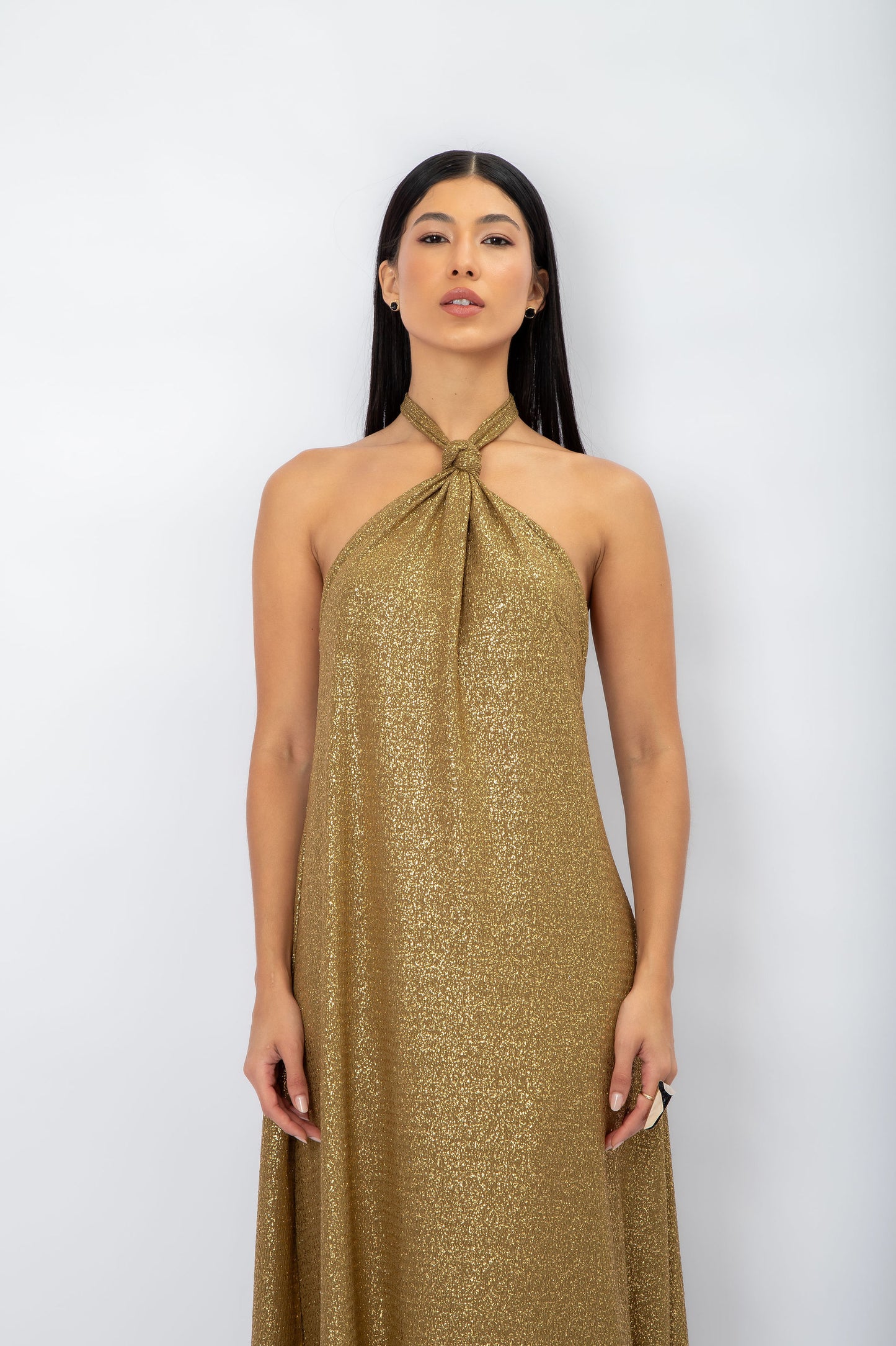 Vestido Frente Única Dourado