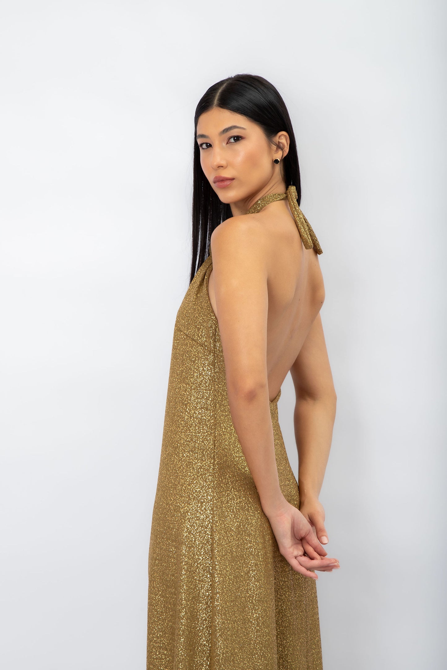 Vestido Frente Única Dourado