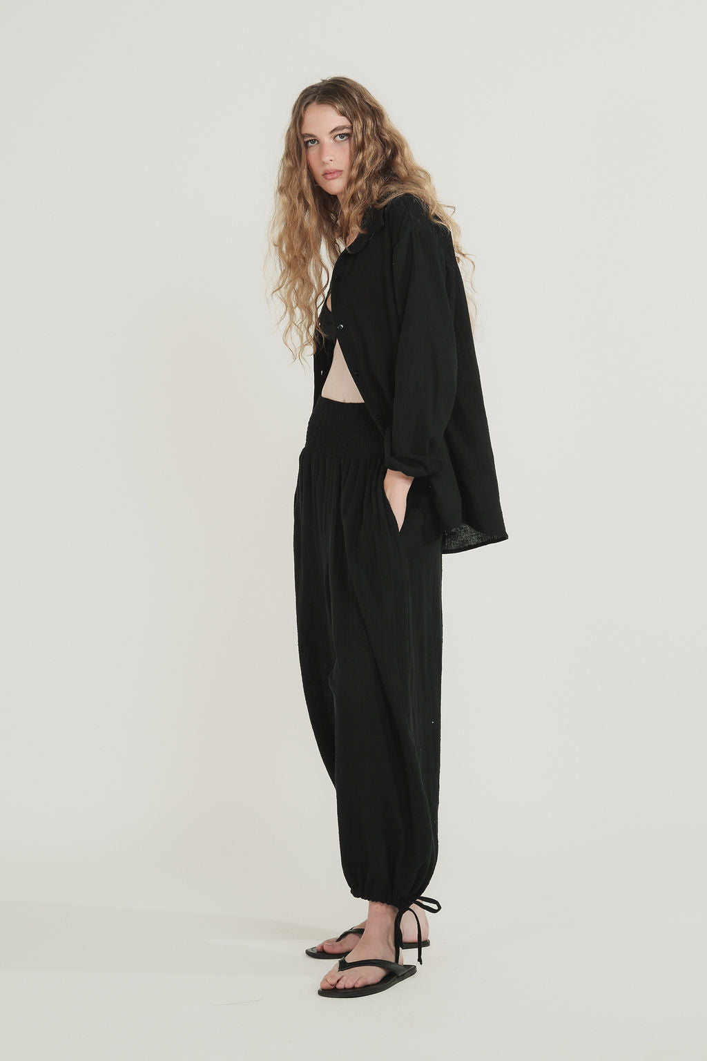 Calça Lastex Rustic Bali Preto