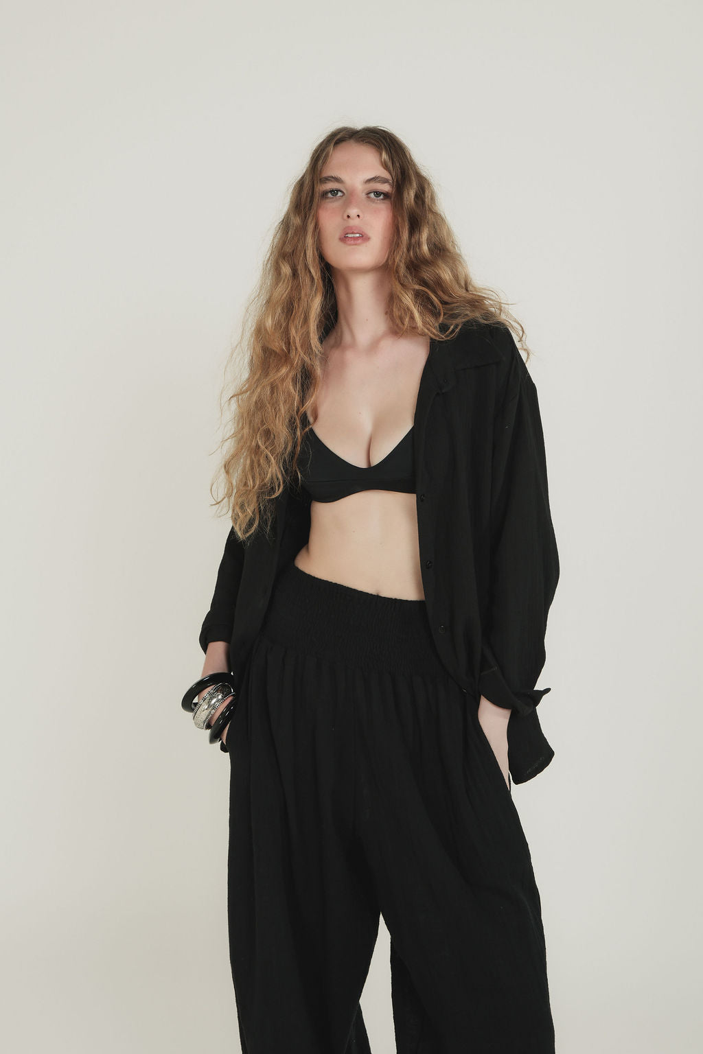 Calça Lastex Rustic Bali Preto