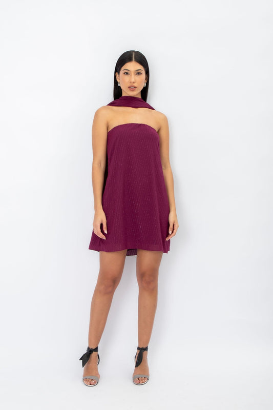 Vestido Curto Tomara Que Caia Roxo