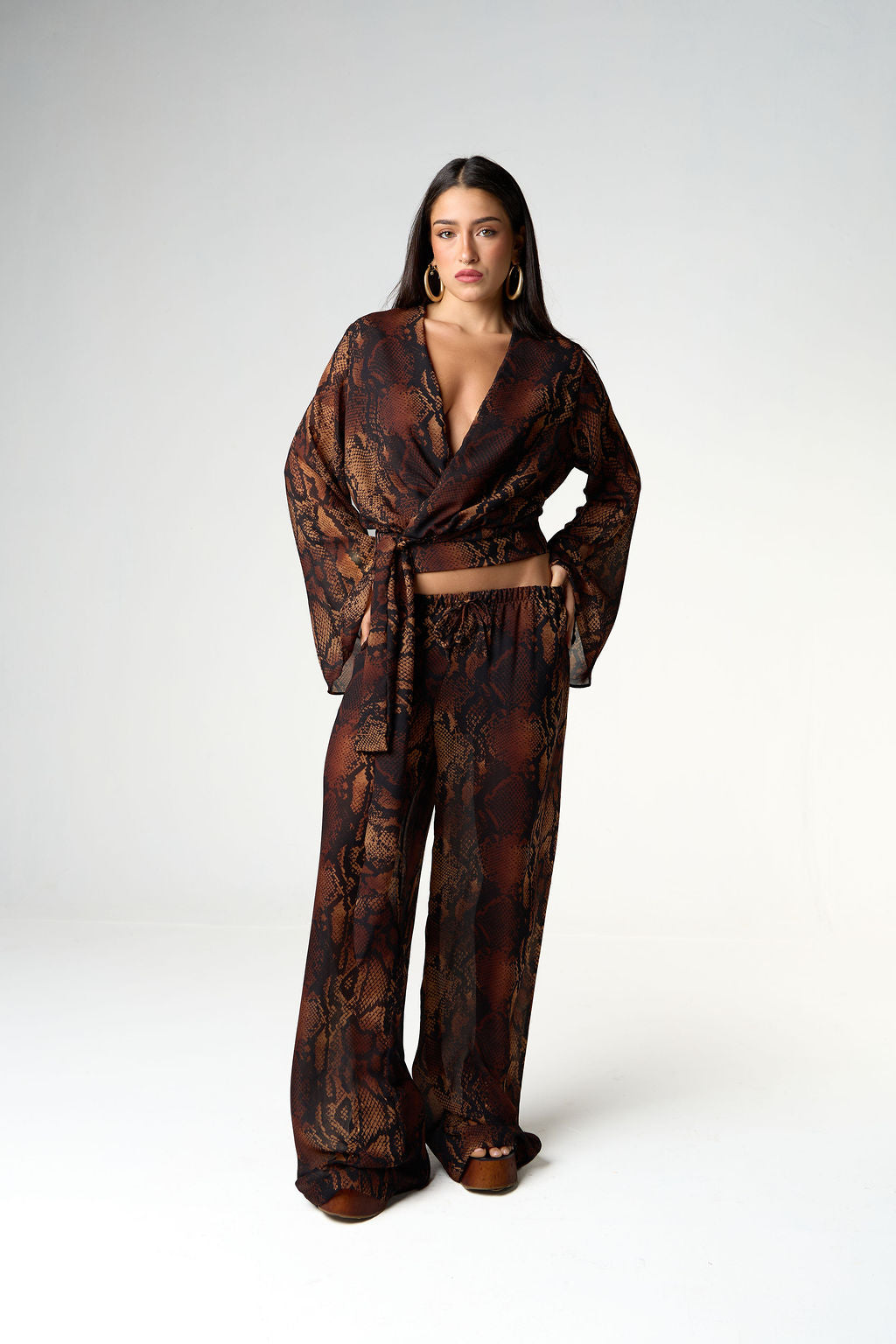 Blusa Transpassada Snake