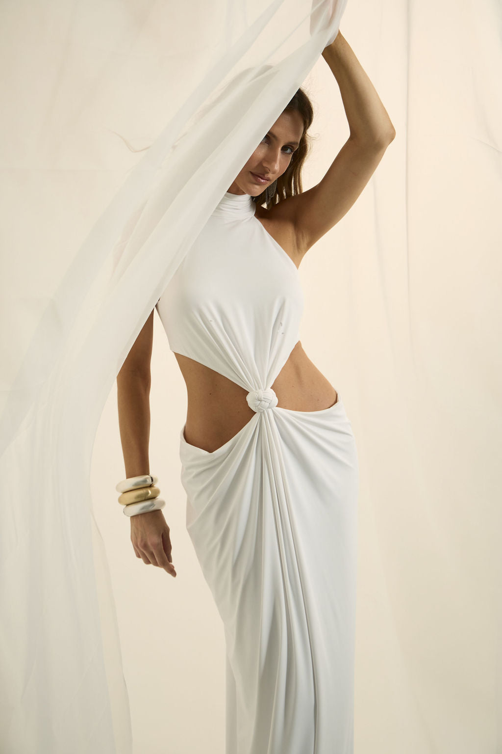 Vestido Cut Out Nadador Branco