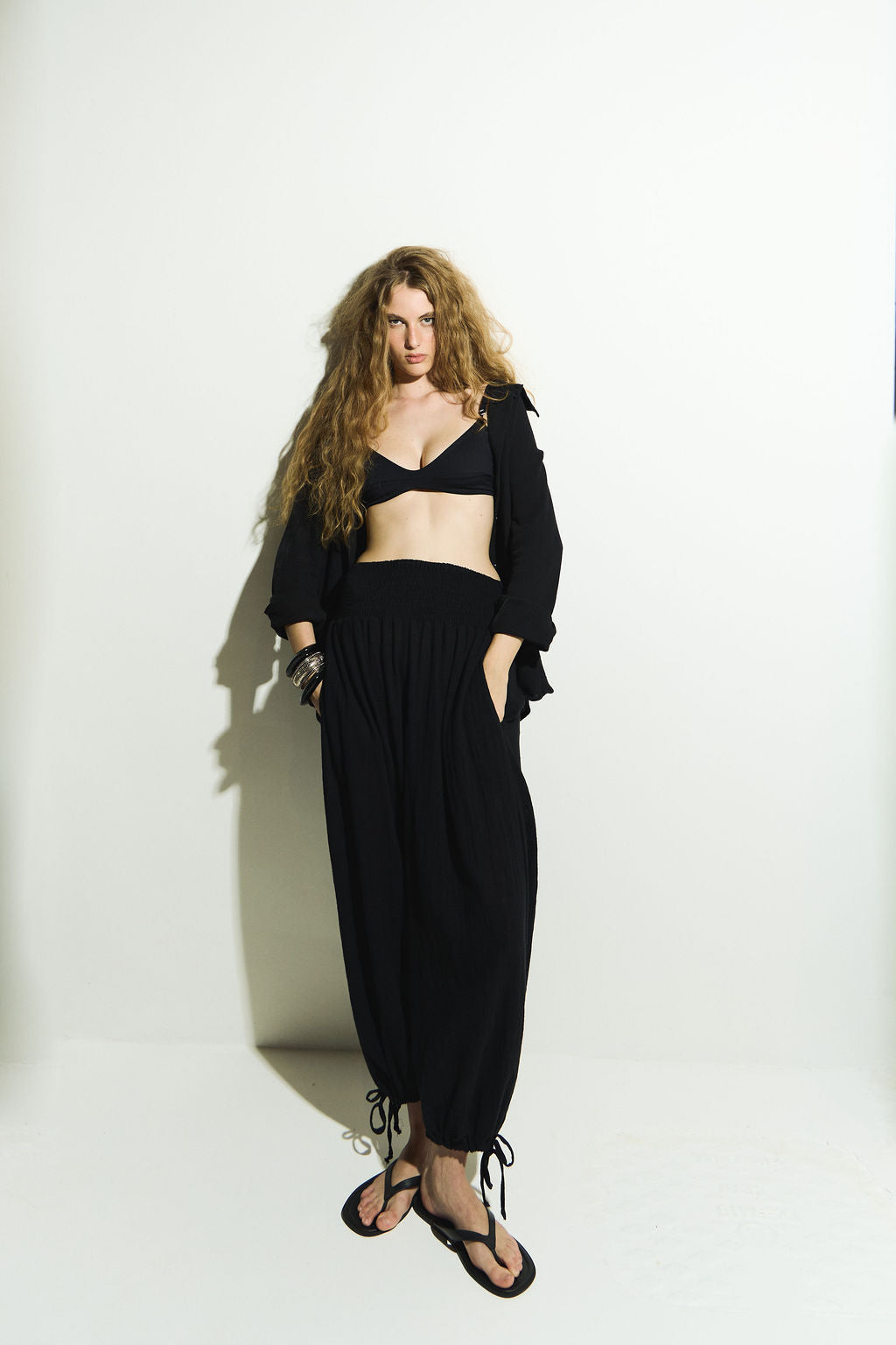 Calça Lastex Rustic Bali Preto
