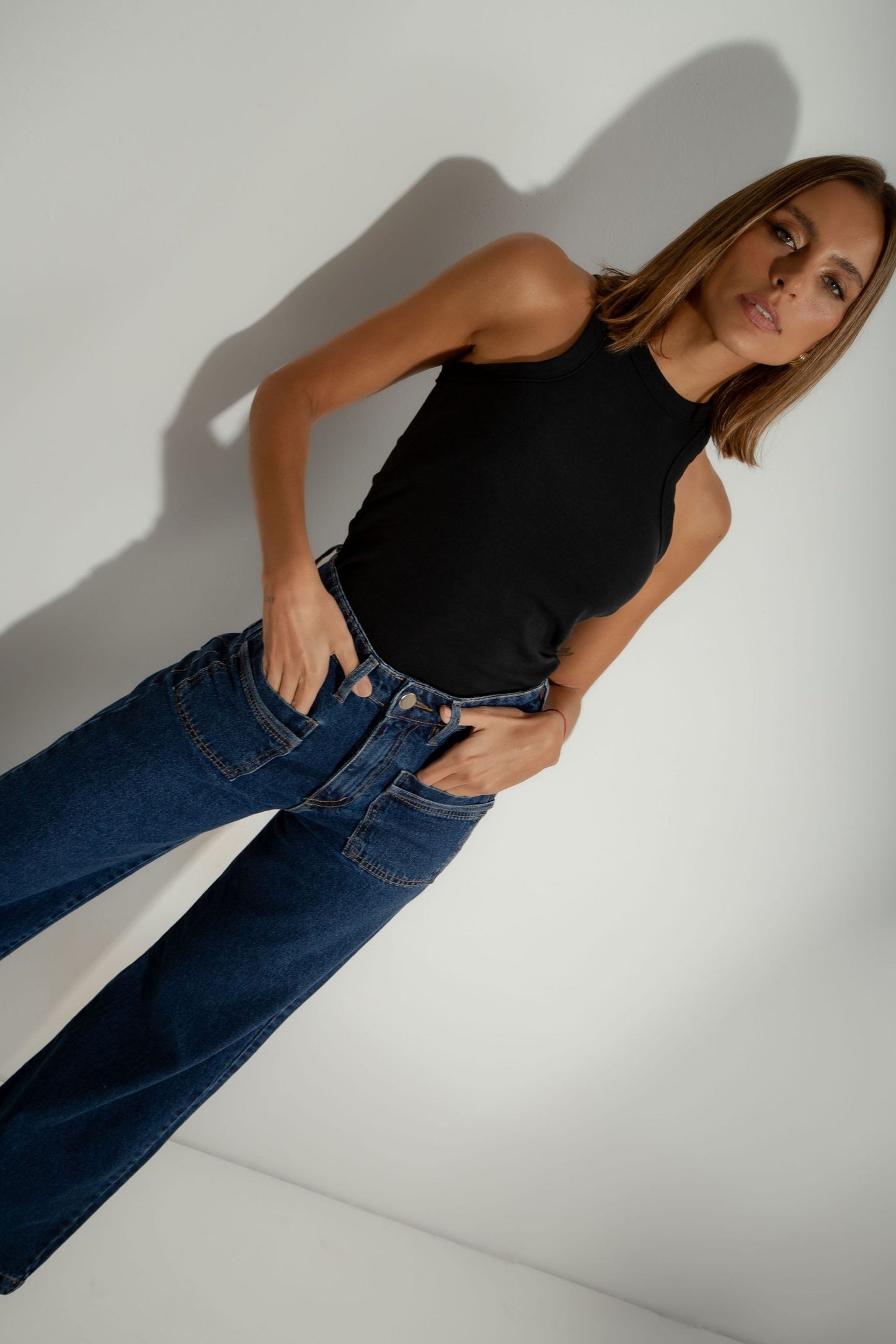 Pantalona Jeans Azul Escuro (3)