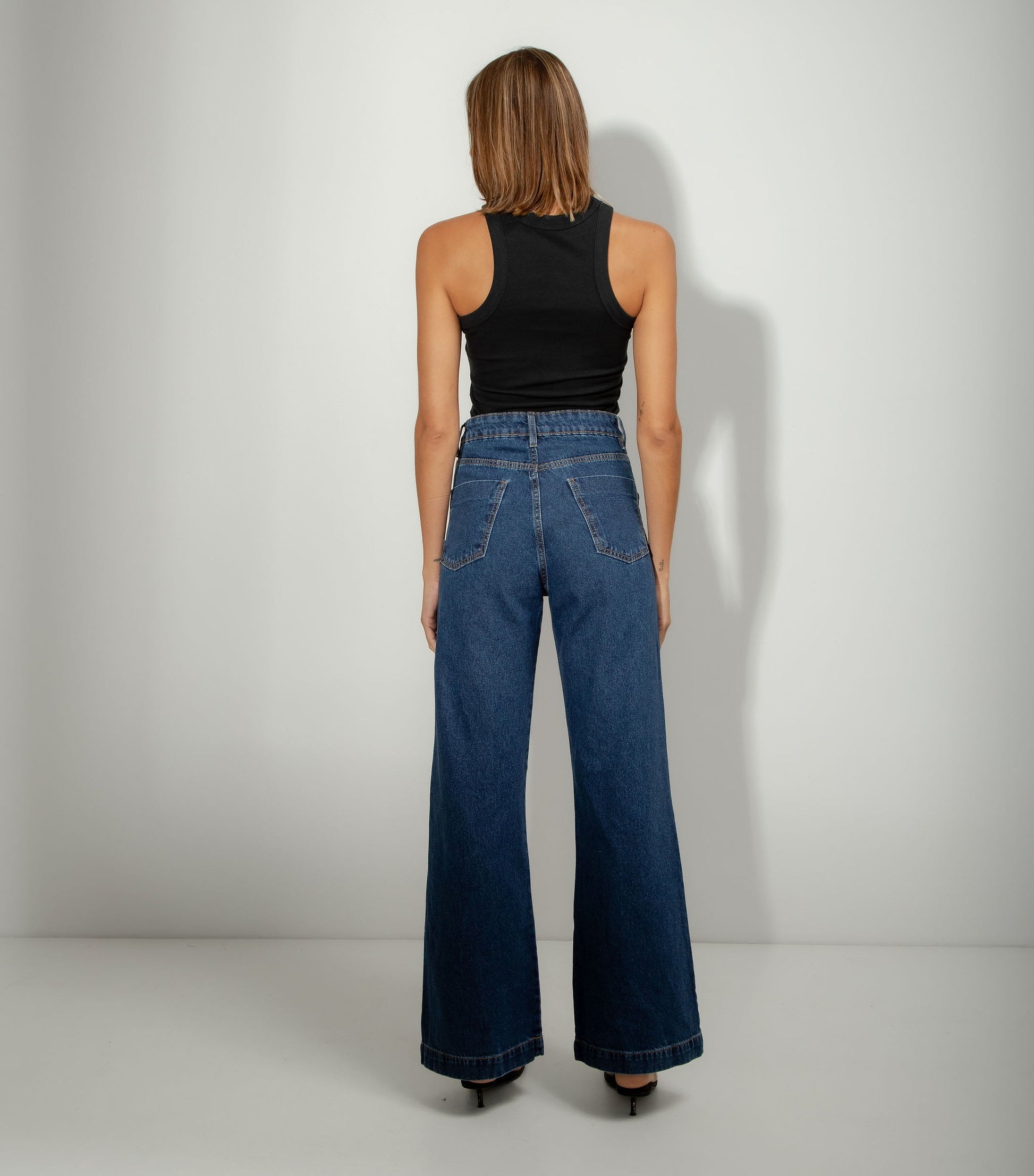 Pantalona Jeans Azul Escuro (4)