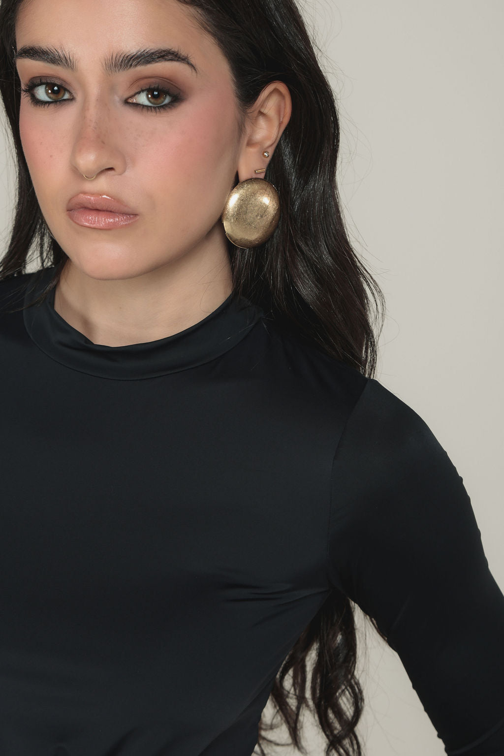 Vestido Longo Torcido Malha Preto