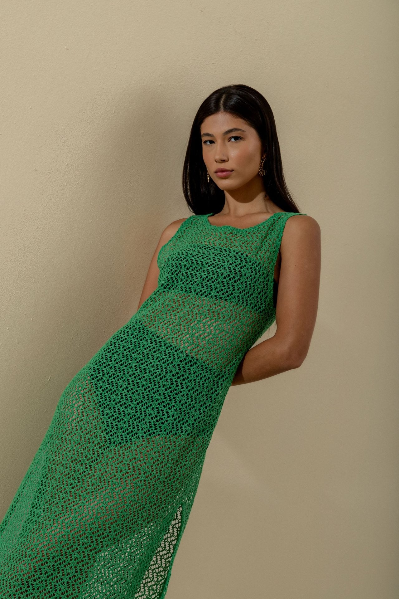 Vestido Crochê Midi Verde (1)