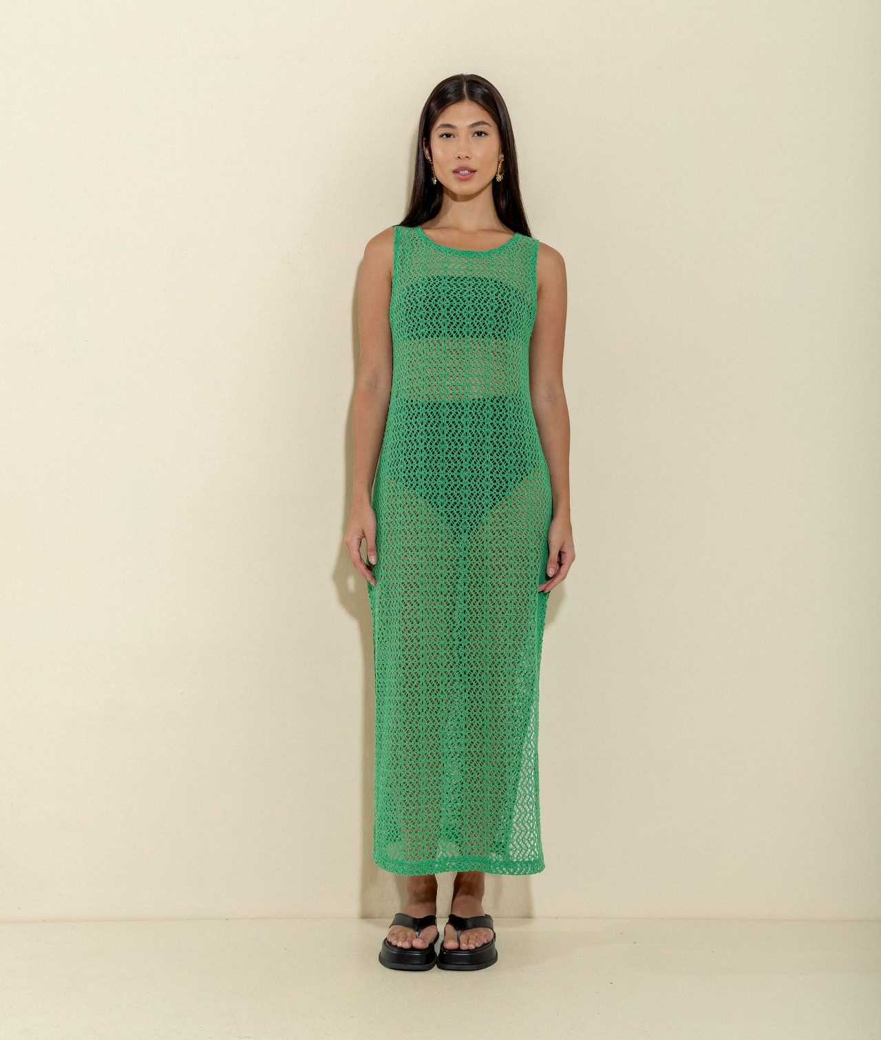 Vestido Crochê Midi Verde (2)