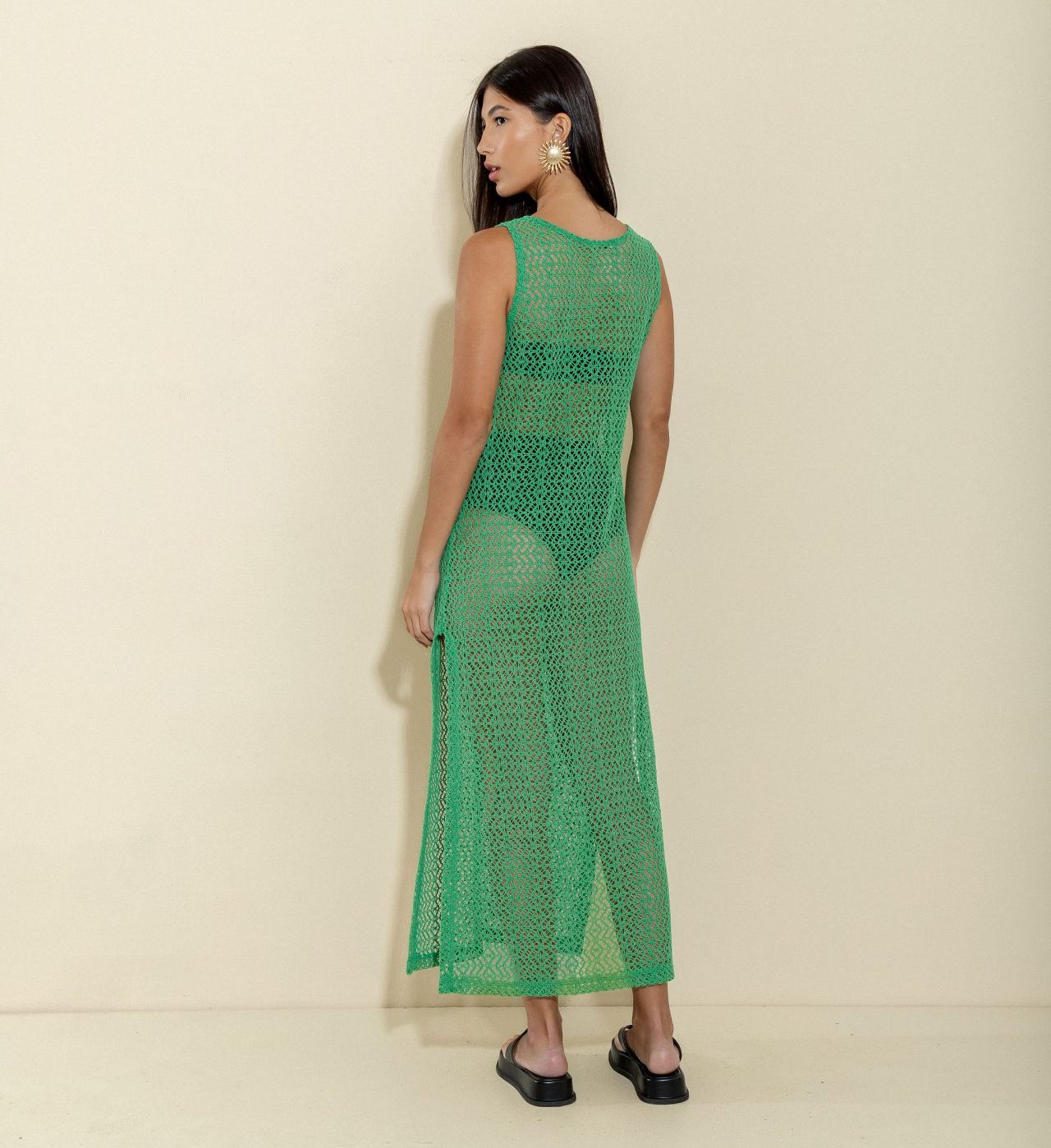 Vestido Crochê Midi Verde (4)