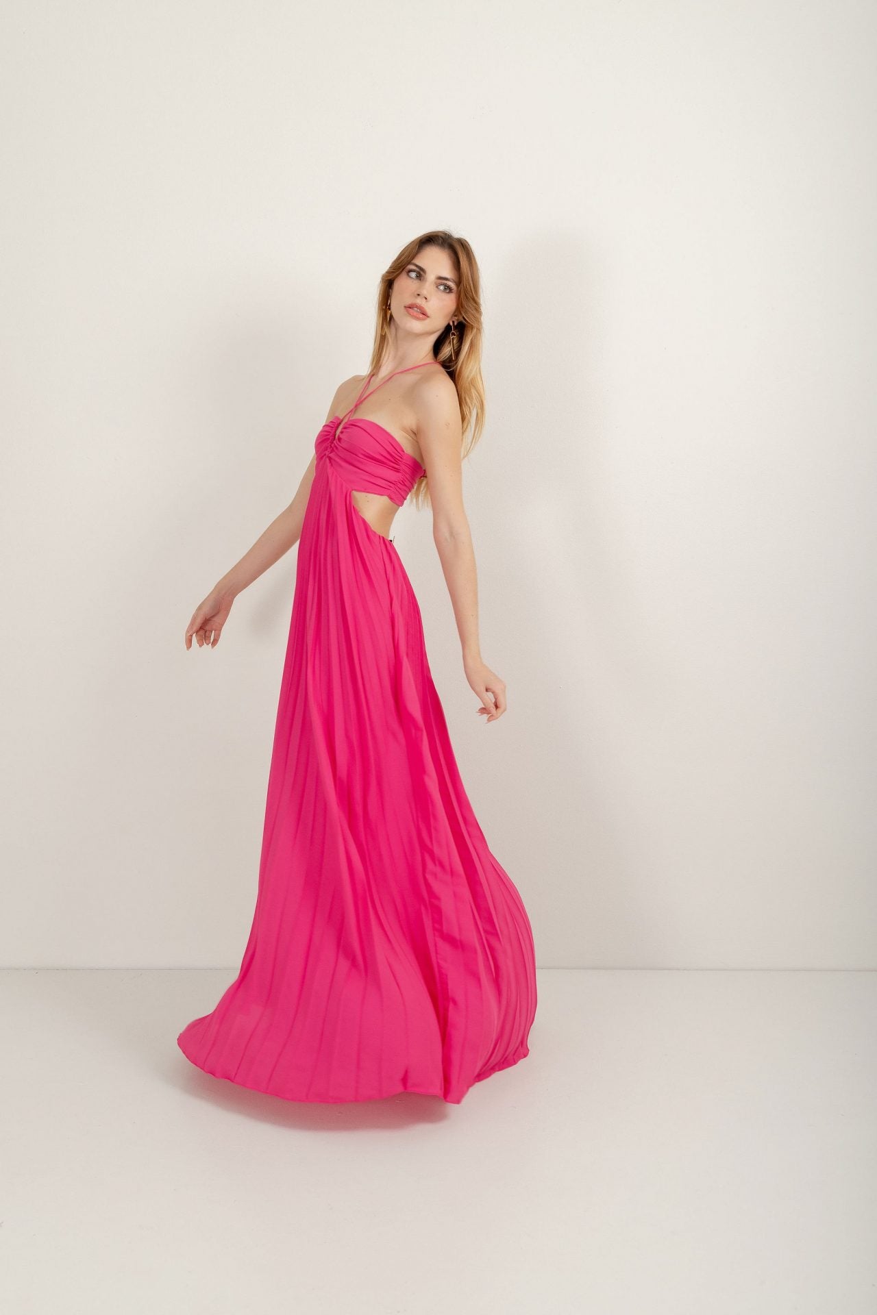 Vestido Plissado Rosa (6)