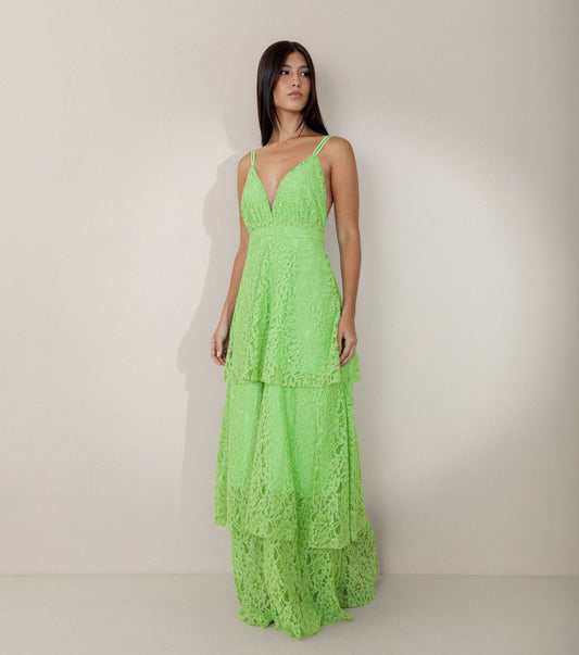 Vestido Renda Babados Verde (3)